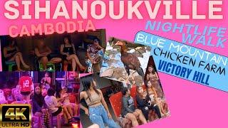 Sihanoukville Nightlife Tour, Cambodia  4K