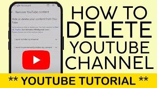 How to Delete Your Youtube Channel 2025