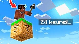 J'ai Survécu sur 1 SEUL BLOC sur Minecraft pendant 24H...