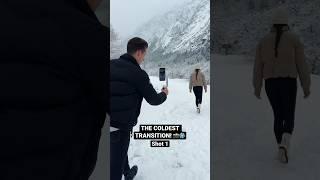 The coldest transition ️ With @insta360 ‘s new AI - Powered mobile gimbal. #insta360flow  ad