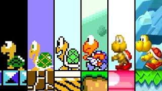 Evolution of Koopa Troopa in 2D Super Mario (1983-2022)