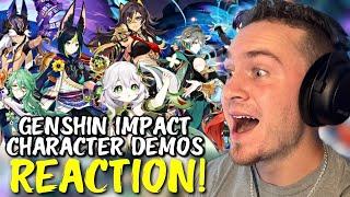 FIRST REACTION to All GENSHIN IMPACT Character Demos | Part 4!