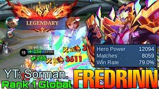 8,000+ Matches Fredrinn Perfect Gameplay - Top 1 Global Fredrinn by YT: Sorman. - Mobile Legends