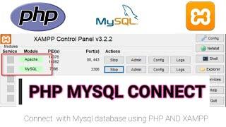 How to Connect PHP to MySQL Database using XAMPP | Create a new database