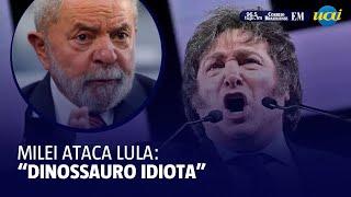 Milei volta a atacar Lula, chamando-o de 'dinossauro idiota'