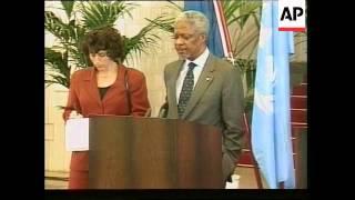 GERMANY: UN CHIEF ANNAN MEETS GERHARD SCHROEDER