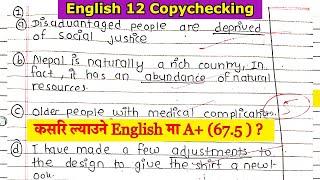 यसरी लेख्दा English मा आउँछ A+। Class 12 English Exam Model Question Paper Solution 2080