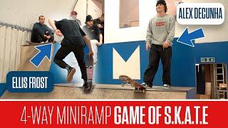 4-WAY MINIRAMP game of S.K.A.T.E | Ellis Frost, Alex Decunha, Tommy Corbridge and Milan Stopler!