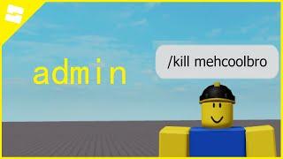 How to make admin commands in Roblox Studio