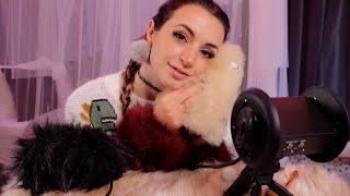 ASMR | Fluffy, Comfy, Cozy Ear Attention | Brushing & Fuzzy Cuffs