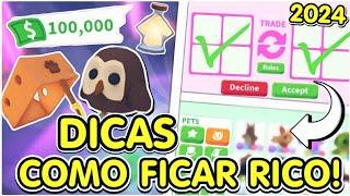 FIQUE RICO FAZENDO ISSO! COMO FICAR RICO NO ADOPT ME DICAS GERAIS! TROCAS, BUCKS, EVOLUIR PET E MAIS