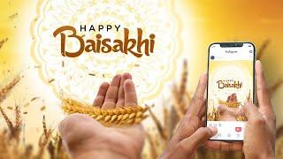 Happy Baisakhi Motion Graphics 2024  | Vaisakhi Wishes Video | Social Media Post