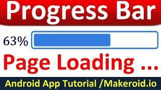 Progress bar on Website loading with auto hide (Web view tutorial in makeroid.io)