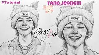 [SKZ] Jeongin Drawing Tutorial /drawing face easy /yang Jeongin- I.N