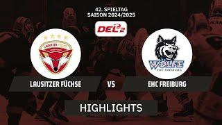 DEL2: Lausitzer Füchse vs. EHC Freiburg I Highlights - 42. Spieltag | SDTV Eishockey