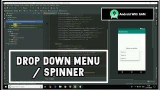 Drop down menu / Spinner - Android Studio Latest Version