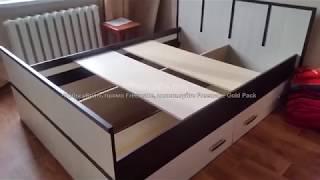Сборка кровати Сакура с выдвижными ящиками