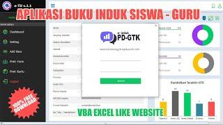 Aplikasi Buku Induk Siswa dan Guru VBA Excel | #excel