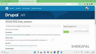 How to use hook_entity_operation in Drupal 10, Drupal 9, Drupal 8 | D4Drupal