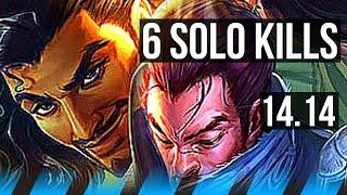 AKSHAN vs YASUO (MID) | 67% winrate, 6 solo kills | VN Master | 14.14