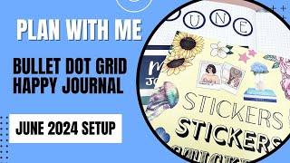 Plan With Me | June Bullet Dot Grid Journal Setup