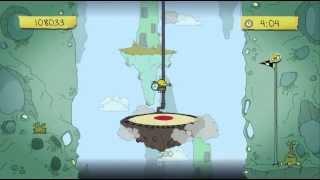 Doodle Jump Kinect Boss Battle for The Caves, intro level for the Sky world Xbox 360 gameplay