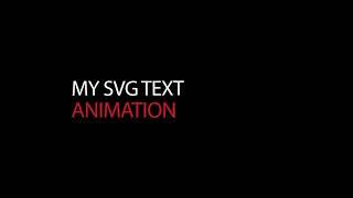 2D SVG text animation