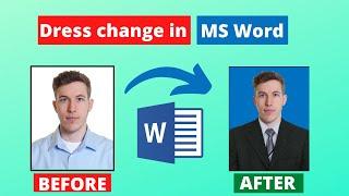 How to change image dress in MS Word tutorial | Tech Drop