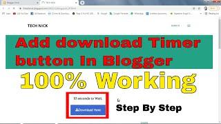 how to add download timer in blogger . 100% Working .2022