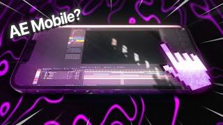 trying to edit using After Effects Mobile...