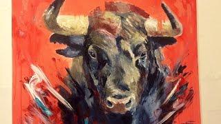 SPONTANEUS PAINTING / Bull painting