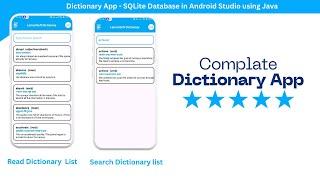 How to Build a Dictionary App in Android Studio | SQLite Database Tutorial with Java