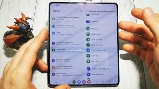 SAMSUNG GALAXY Z FOLD5: How to setup volume buttons shortcut to high contrast fonts | Quick Guide