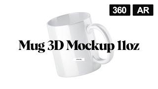 Mug 3D Mockup 11 oz - 360 Augmented Reality Mockup on rebrandy.net