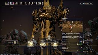 Warframe - [Atlas Prime] Rock Miner - End game - Solo farming build