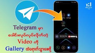 Telegram က video တွေကို gallery ထဲရောက်အောင် ဒေါင်းလုပ် လုပ်နည်း