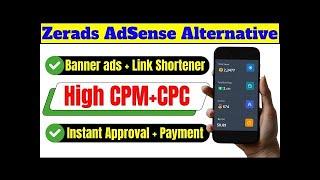 AdSense Alternative Zerads Crypto ad Network   High CPM + CPC Ads   Instant Approval + Payment