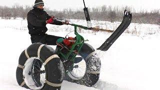 Гонки самодельных снегоходов Кто мощнее и проходимей