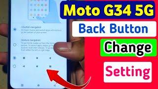 Moto G34 5g back button setting | Moto g34 5g me back button kaise lagaye | moto G34 5g back button