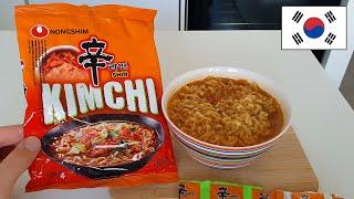 Shin Ramen Kimchi Instant Noodles (Review) Nongshim Shin Ramyun 신라면 김치 농심 Korean Food 