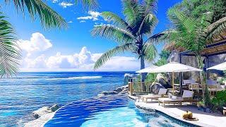 Tropical Beach Jazz Ambience with Bossa Nova Jazz Music & Ocean Wave Sounds for Energy of The Day