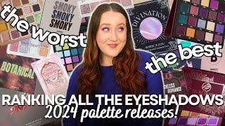 RANKING ALL THE *EYESHADOW PALETTE* RELEASES FROM 2024! The Worst & The Best Palettes Of The Year!