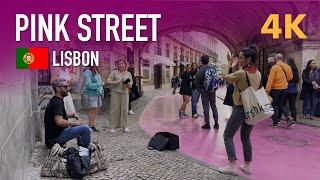 Let's go with us walking to Pink Street in Lisbon | Portugal | 4K | Spring 2023