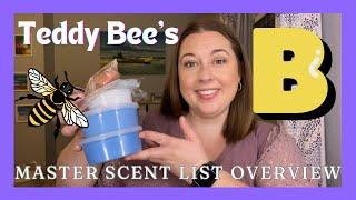 TEDDY BEE'S Master Scent List Overview ~ "B Scents"