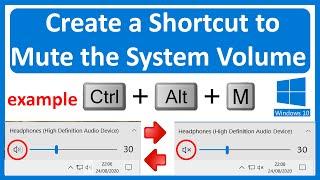 Create a Shortcut or Hotkey to Mute the System Volume in Windows