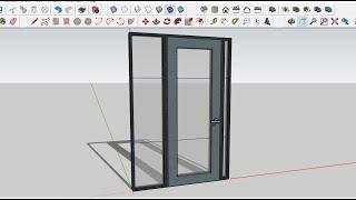 SketchUp Tutorial - Glass Door || Sal
