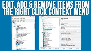 Edit, Add and Remove Items from the Windows Right Click Context Menu