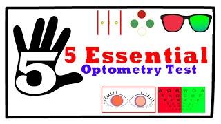 5 Essential Optometry Tests (Worth Four Dot, Maddox Rod, Duochrome, Bruckner & Hirschberg Test)