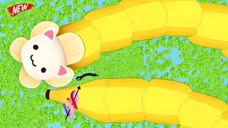 Snake io  Dead Howler Vs Bananya Skin The Map Epic Snakeio Gameplay