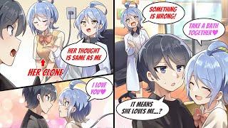 ［Manga dub］My childhood friend made her clone with same thought process as her but...［RomCom］